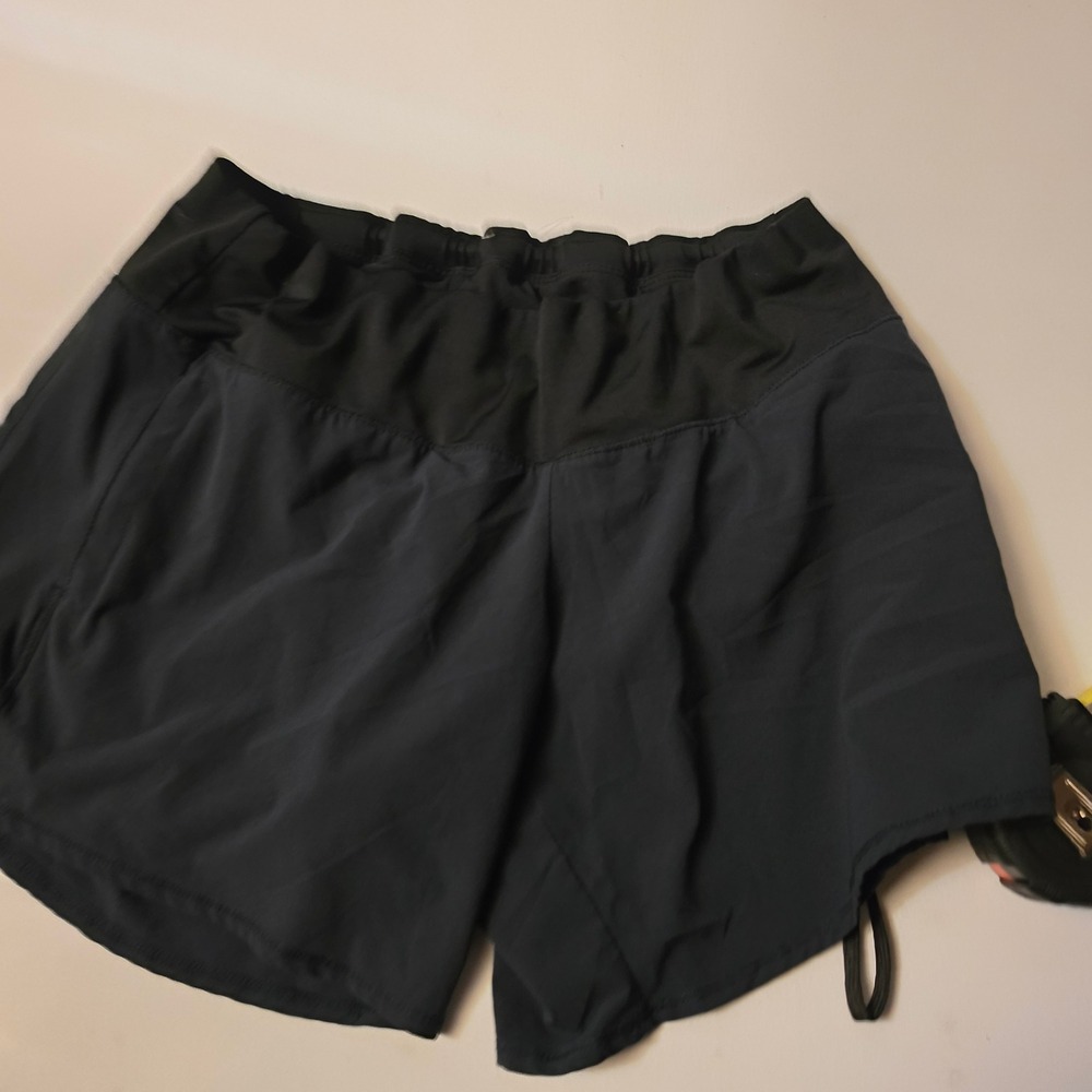 Oiselle Women Black Running Shorts Size 4 Athletic Workout Gym Zipper Pocket
